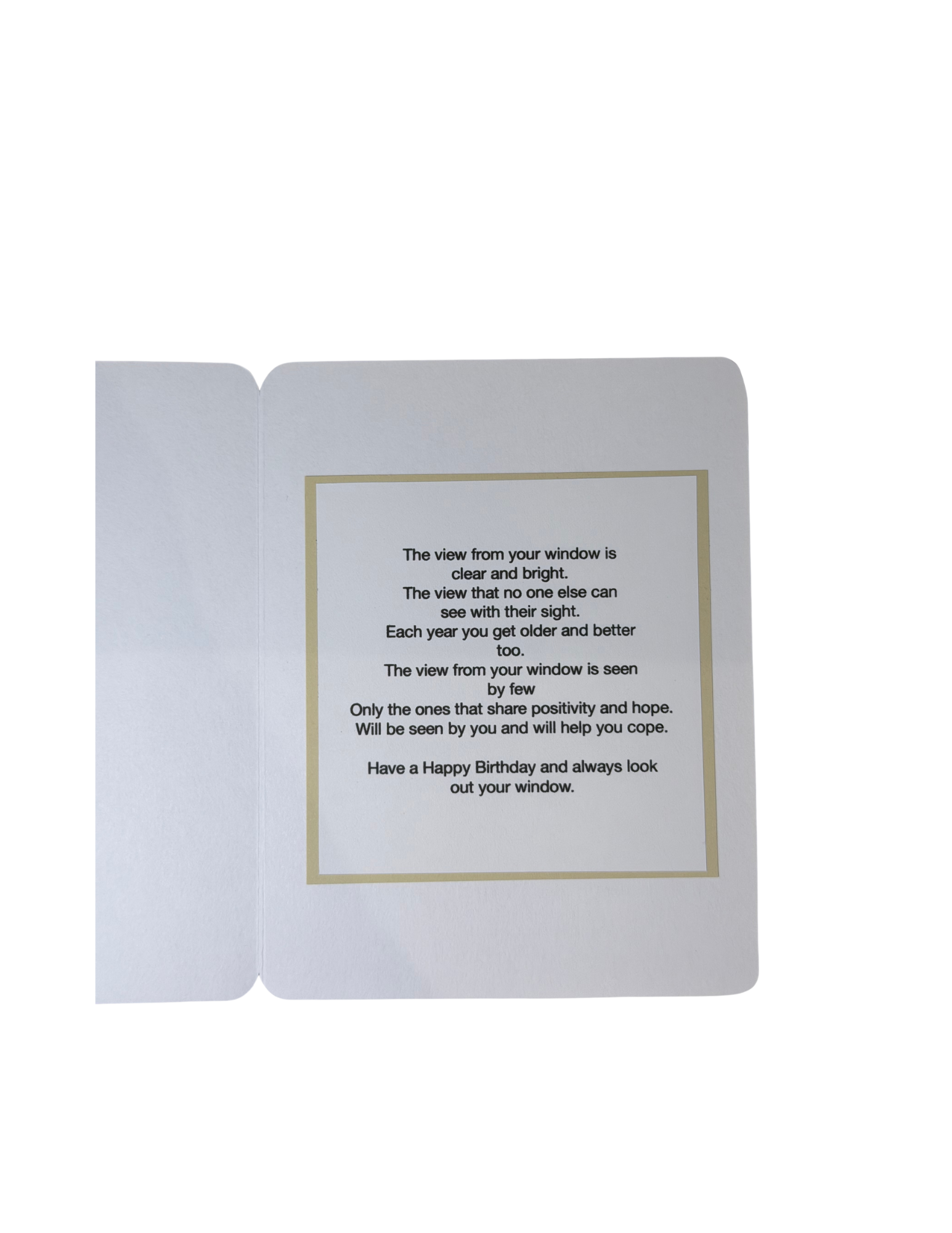 Window Birthday Greeting Card