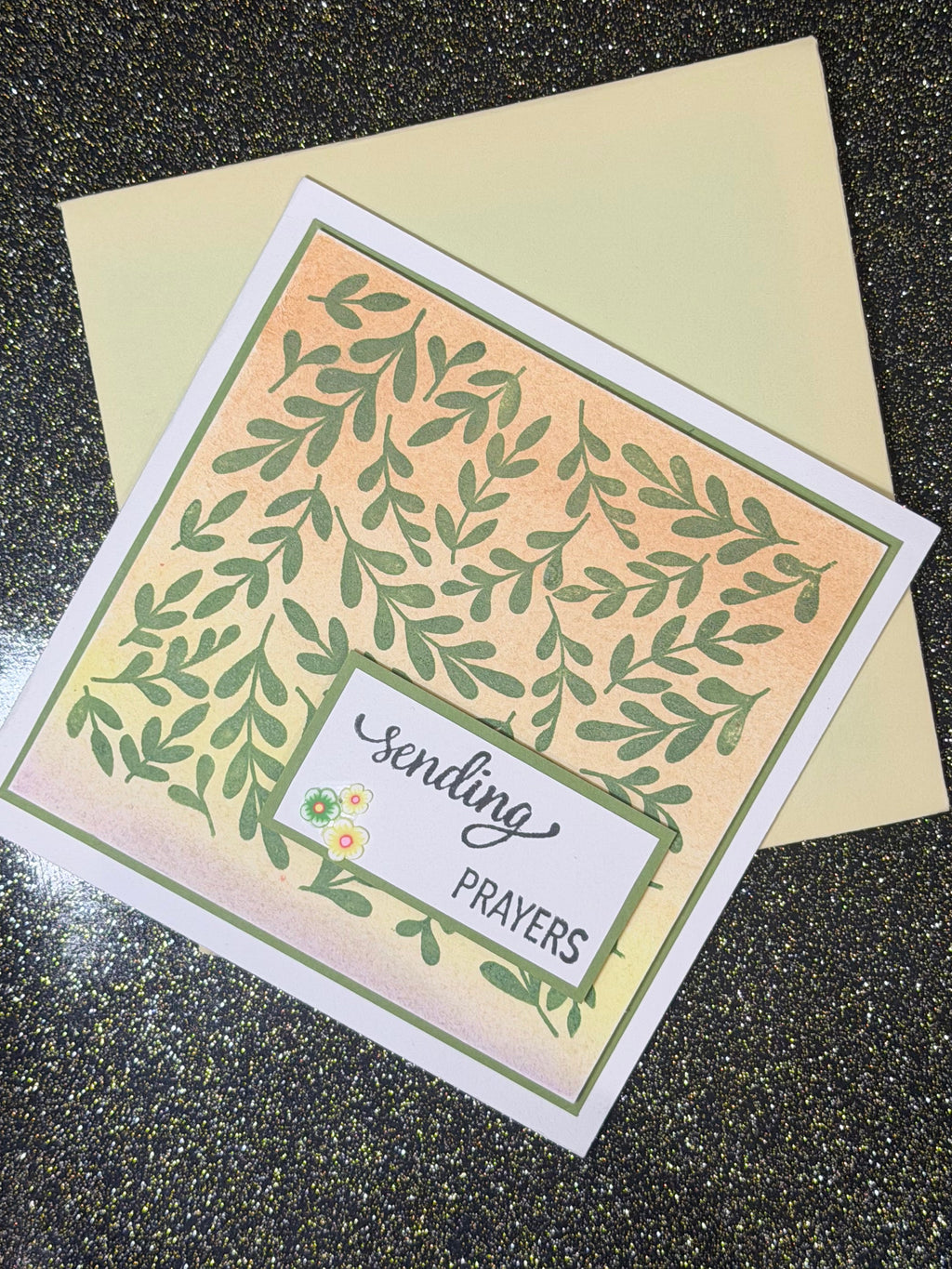 Green Leaf Small Prayer Card
