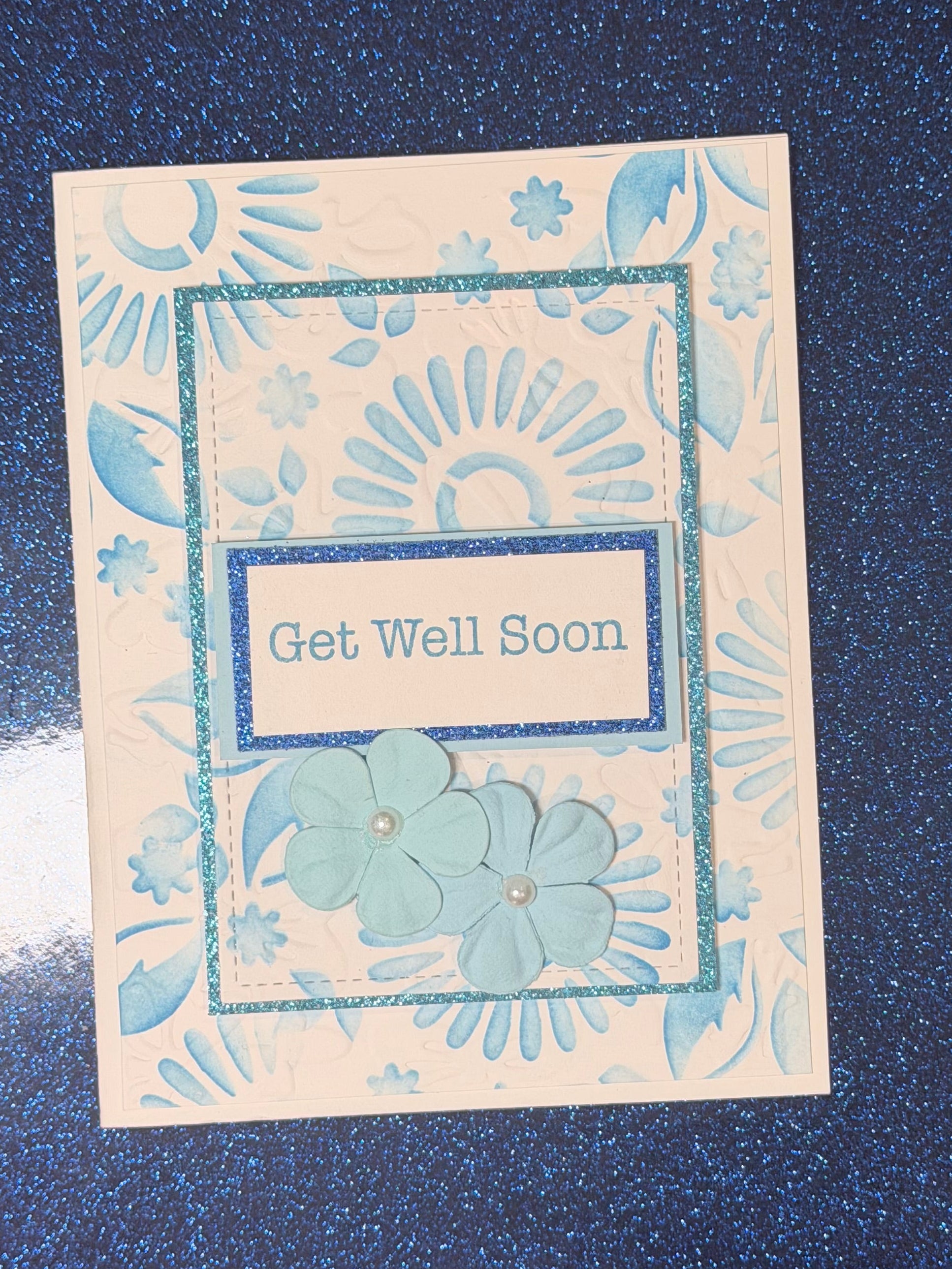 Blue Get Well Soon Card
