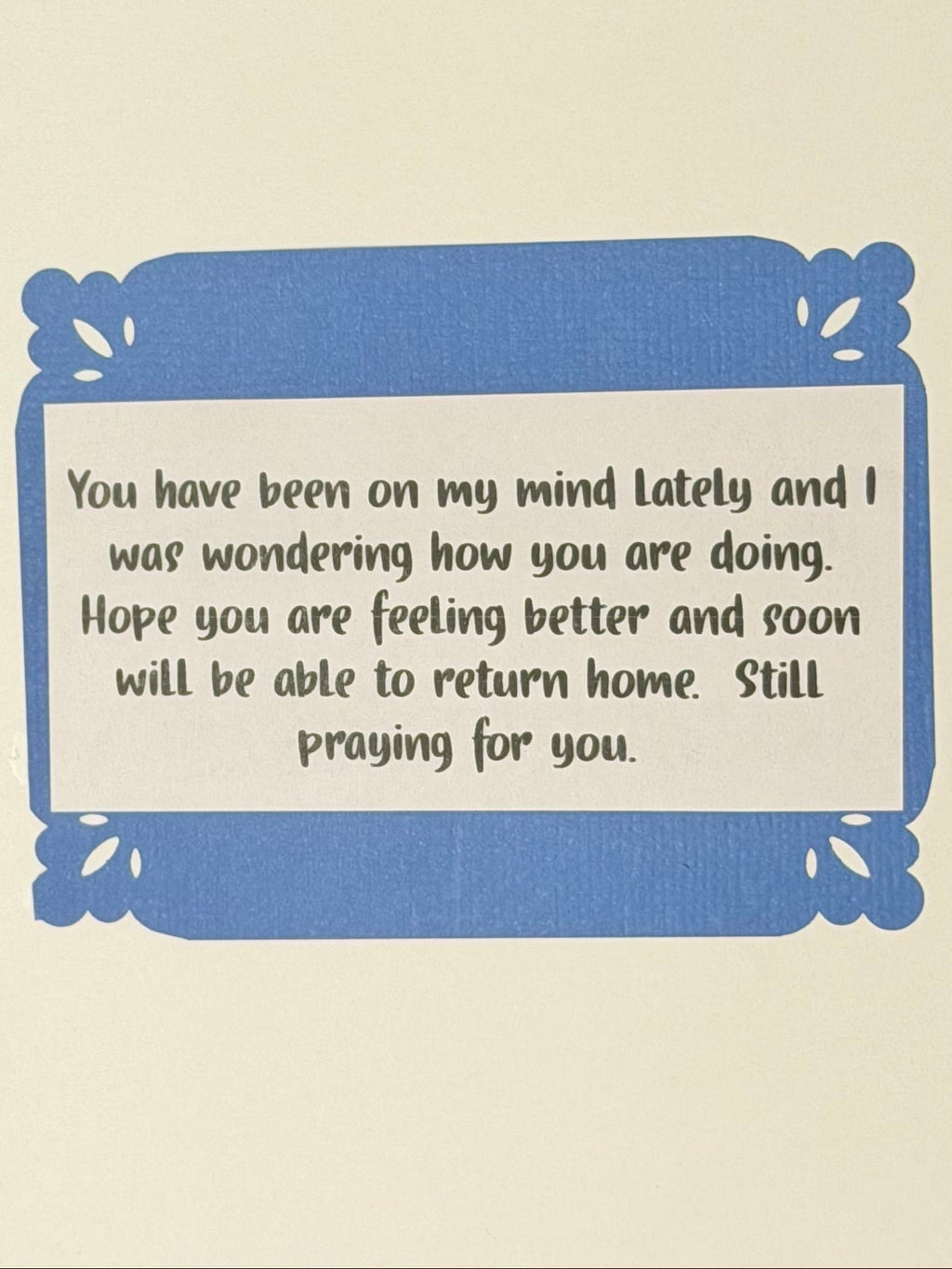 Blue Get Well Soon Card