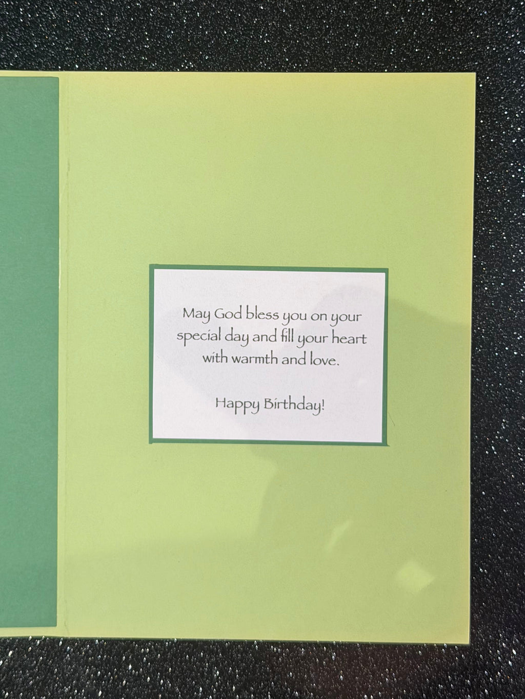 Green Green Floral Happy Birthday Card